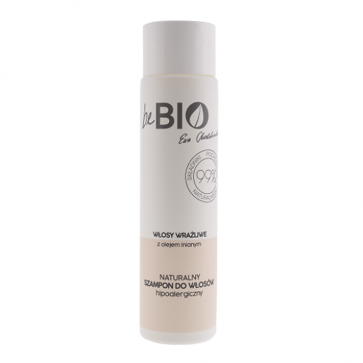 Naturalny hipoalergiczny szampon do włosów wrażliwych z olejem lnianym beBIO