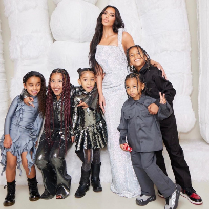 Kim Kardashian z dziećmi i Dream Kardashian