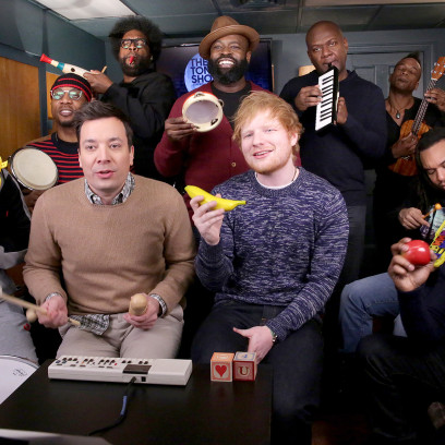 Ed Sheeran, Jimmy Fallon i zespół The Roots w hicie "Shape of You"