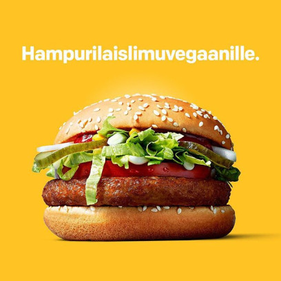 Vegan Burger - nowość z menu McDonalda na razie dostępna jest tylko w Finlandii.