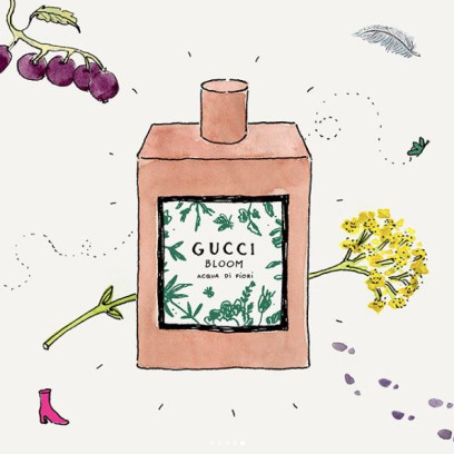 Gucci Bloom Acqua di Fiori - ilustracje z Instagrama