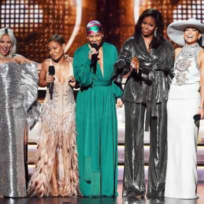 Michelle Obama na scenie podczas Grammy 2019