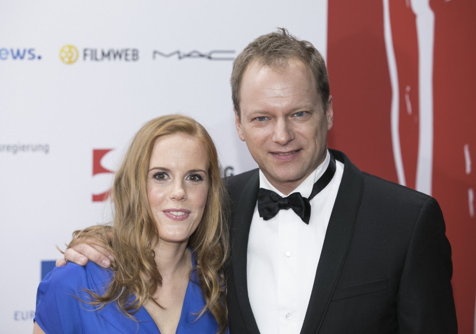 Maciej Stuhr z żoną podczas gali Europejskich Nagród Filmowych