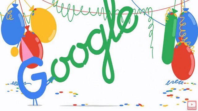 Urodzinowe koło fortuny Google