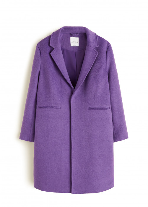Fioletowy płaszcz z linii Violeta by Mango, 399,90 zł
