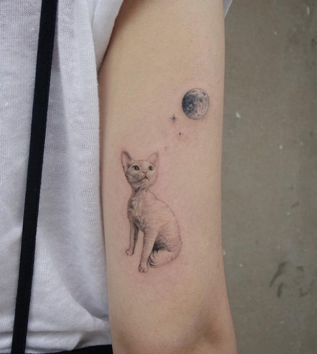 Tatuaż kotek - inspiracje