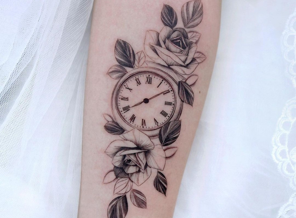 Tatuaż zegar