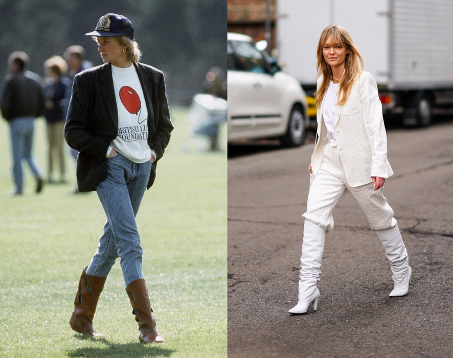 Kozaki do spodni – jak księżna Diana wpływa na obecną modę