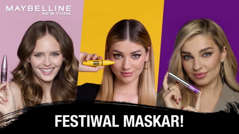 Olga Kalicka, Julia Żugaj i Vanessa Wilczewska twarzami nowej kampanii Maybelline New York - Festiwal mascar
