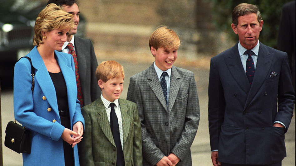 Księżna Diana, książę Harry i William, książę Karol