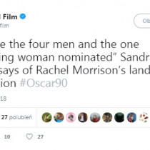 Sandra Bullock oddała symboliczny ukłon Rachel Morrison odpowiedzialnej za zdjęcia do produkcji „Mudbound”.