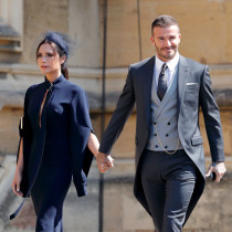 Victoria i David Beckham na royal wedding Meghan Markle i księcia Harry'ego.