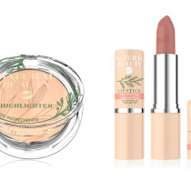 Od lewej: rozświetlacz Natural Beauty Highlighter 15,99 zł, pomadka Natural Beauty Lipstick 12,99 zł