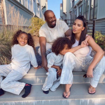 Kim Kardashian i Kanye West z dziećmi