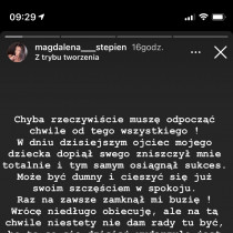 Magdalena Stępień o swoim stanie