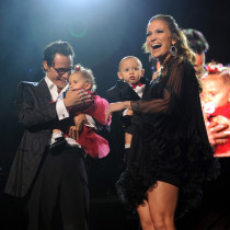 Mar Anthony i Jennifer Lopez z dziećmi