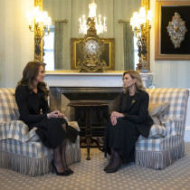 Ołena Zełeńska i księżna Kate w pałacu Buckingham