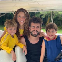 Shakira i Gerard Piqué z dziećmi