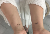 Tatuaże na rękę - rzęsy