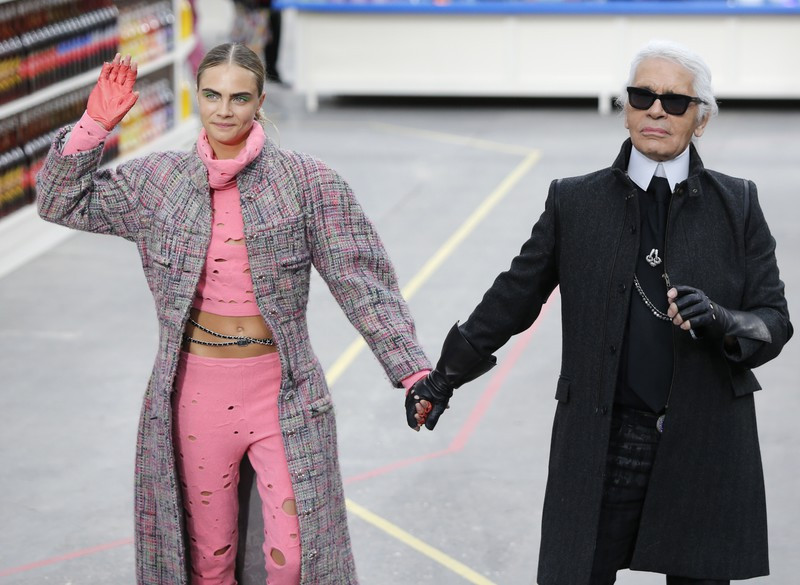 Karl Lagerfeld i Cara Delevingne / fot. East News