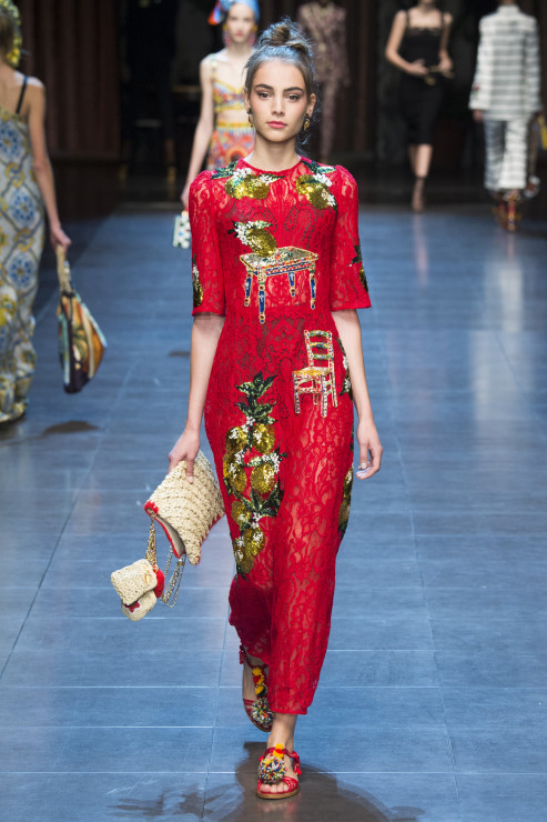 Pokaz Dolce Gabbana wiosna lato 2016 milan fashion week_DOL0711