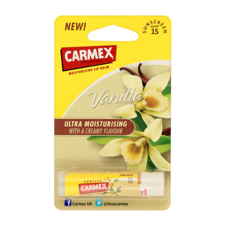 Carmex, Vanilla, balsam do ust, SPF 15