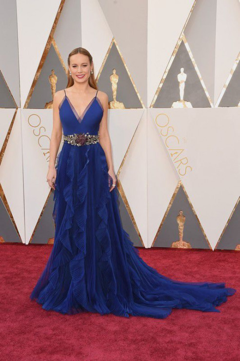 Oscary 2016, czerwony dywan: Brie Larson w sukni Gucci, fot. East News