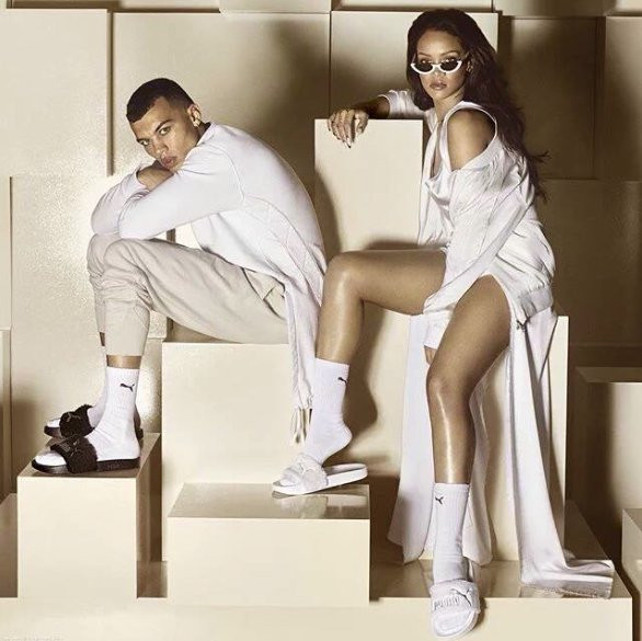 Rihanna x Puma Fenty Fur Leadcat Slides