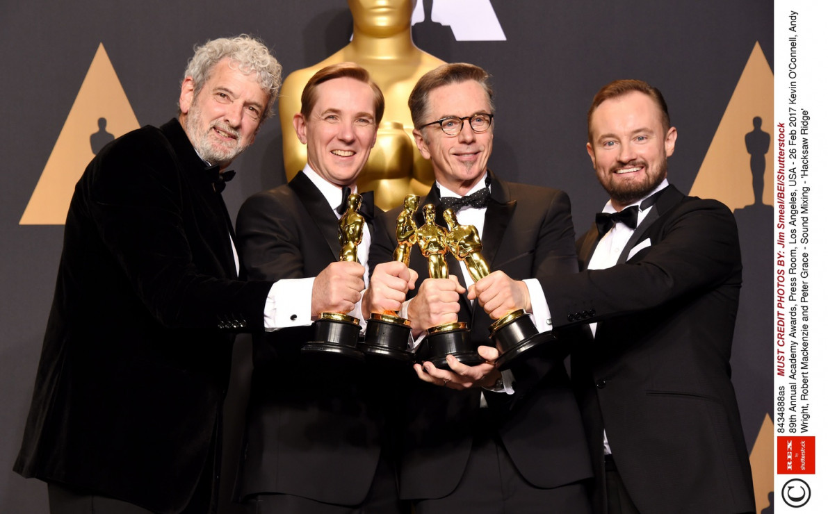 Oscary 2017: Kevin O'Connell, Andy Wright, Robert Mackenzie i Peter Grace z Oscarem za montaż dźwięku