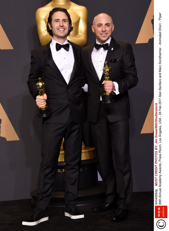 Oscary 2017:  Alan Barillaro i Marc Sondheimer z Oscarem za film "Piper"