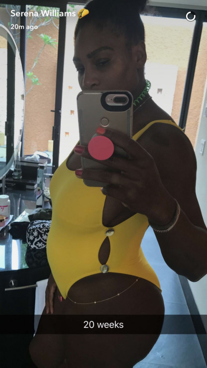 To zdjęcie Serena Williams opublikowała na Snapchacie i... usunęła je chwilę później