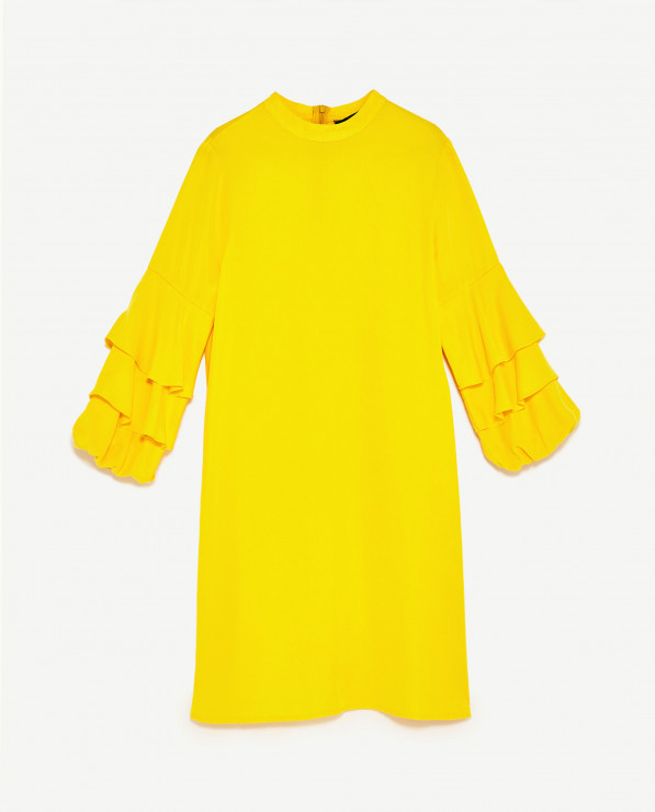 Żółta sukienka Zara wiosna-lato 2017