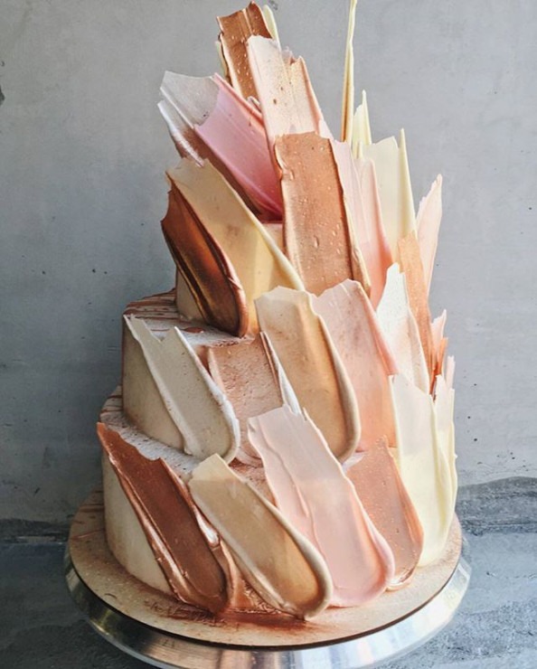 Brushstroke cake w wersji pastelowej