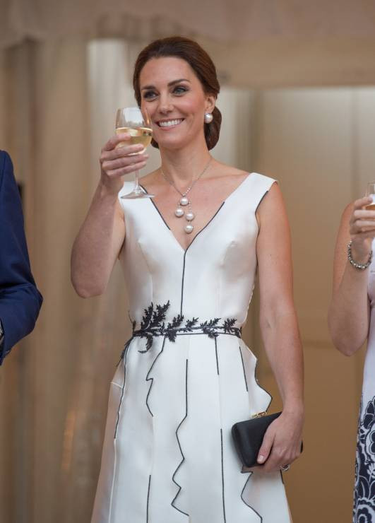 Kate Middleton w sukni projektu Gosi Baczyńskiej podczas wizyty w Polsce.