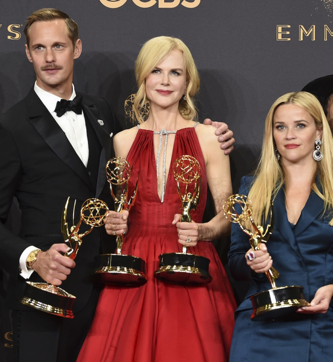 Alexander Skarsgard, Nicole Kidman i Resse Witherspoon z nagrodami za „Wielkie Kłamstewka”