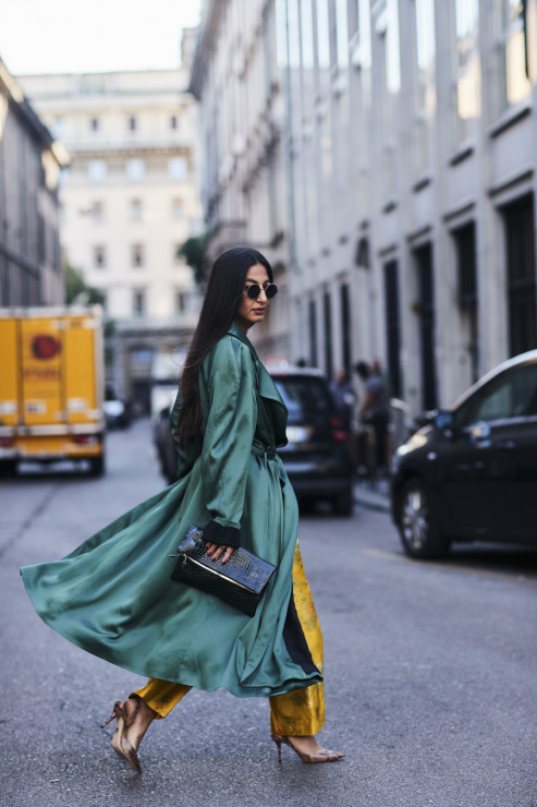 Moda uliczna Milan Fashion Week wiosna-lato 2018