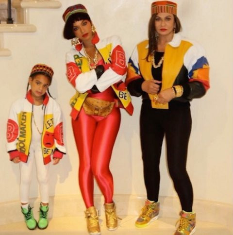 Beyonce z córką Blue Ivy w stylizacji na Halloween