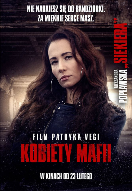 Aleksandra Popławska na plakacie promującym „Kobiety mafii”