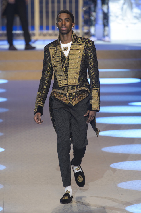 Christian Combs na wybiegu Dolce & Gabbana