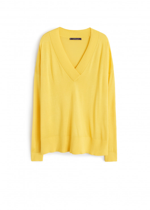 Żółty sweter z linii Violeta by Mango, 199,90 zł
