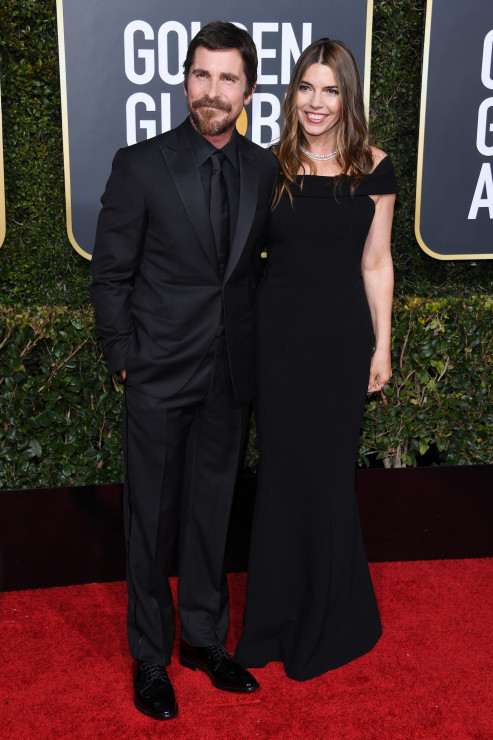 Złote Globy 2019: Christian Bale z żoną Sibi Blazic
