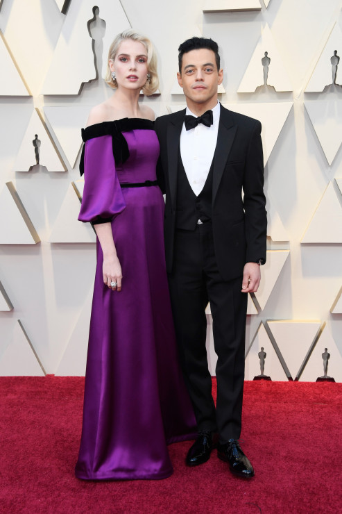 Oscary 2019 najpiękniejsze pary na czerwonym dywanie: Lucy Boynton i Rami Malek