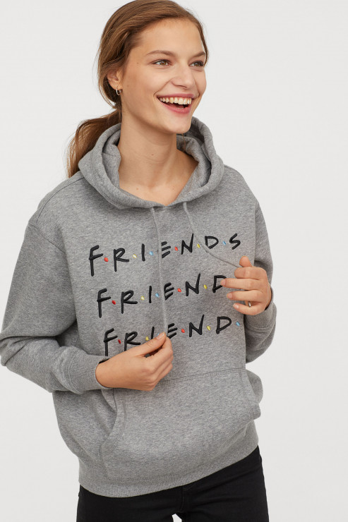 Bluza z kapturem i haftem Friends H&M, 99,99 zł