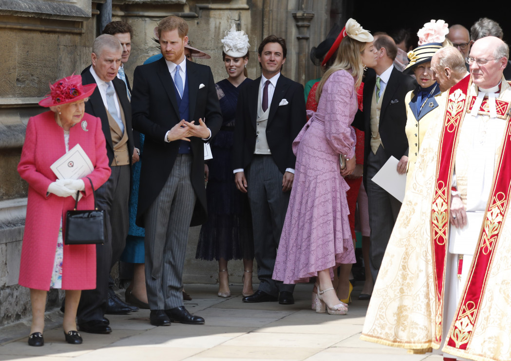 Rodzina królewska na ślubie lady Gabrielli Windsor i Thomasa Kingstona