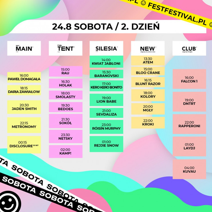 Fest Festival 2019: harmonogram koncertów dzień 2