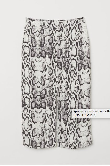 Spódnica z rozcięciem w wężowy print H&M, 79,90 zł