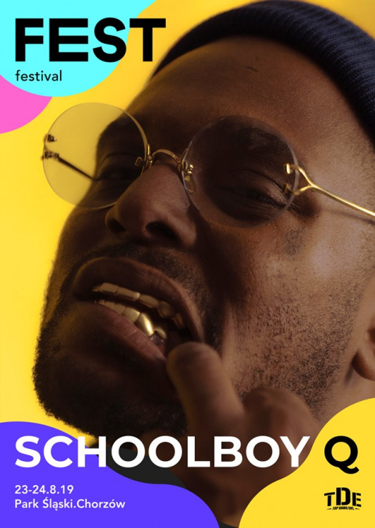 Nowym headlinerem Fest Festival 2019 został kalifornijski raper Schoolboy Q.