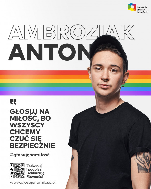Anton Ambroziak w kampanii „Głosuję na miłość”