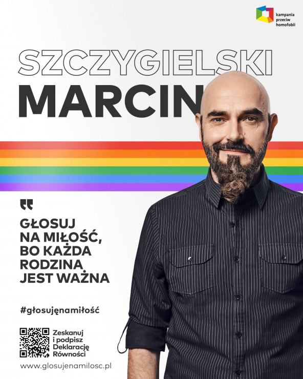 Marcin Szczygielski w kampanii „Głosuję na miłość”
