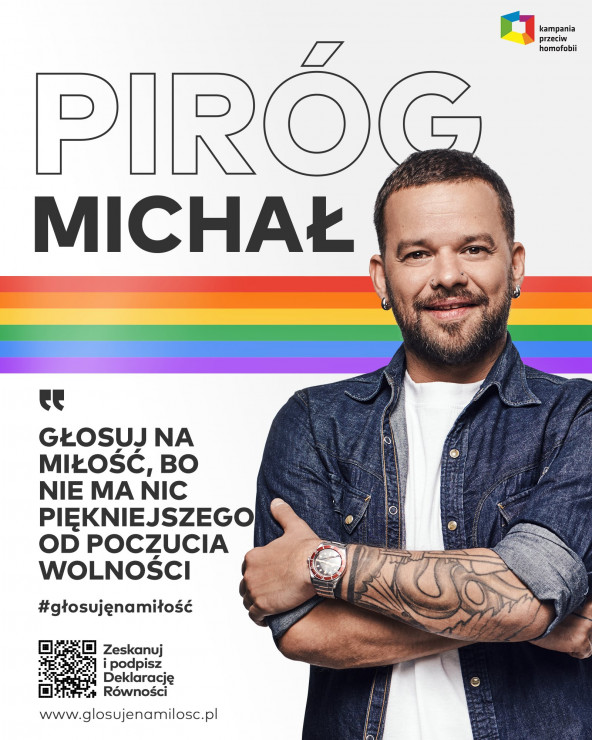 Michał Piróg w kampanii „Głosuję na miłość”